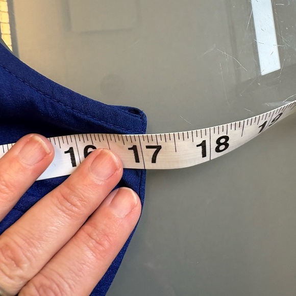 BeBop Royal Blue Smocked Knee Length Sleeveless Sundress w Pockets size Medium - Picture 10 of 11